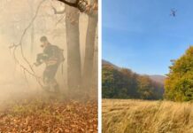 Intervenții continue în incendiul din Parcul Național Domogled – Valea Cernei